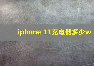 iphone 11充电器多少w